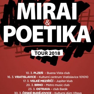Vyprodáno!!! Dvojkoncert MIRAI + POETIKA Tour 2018