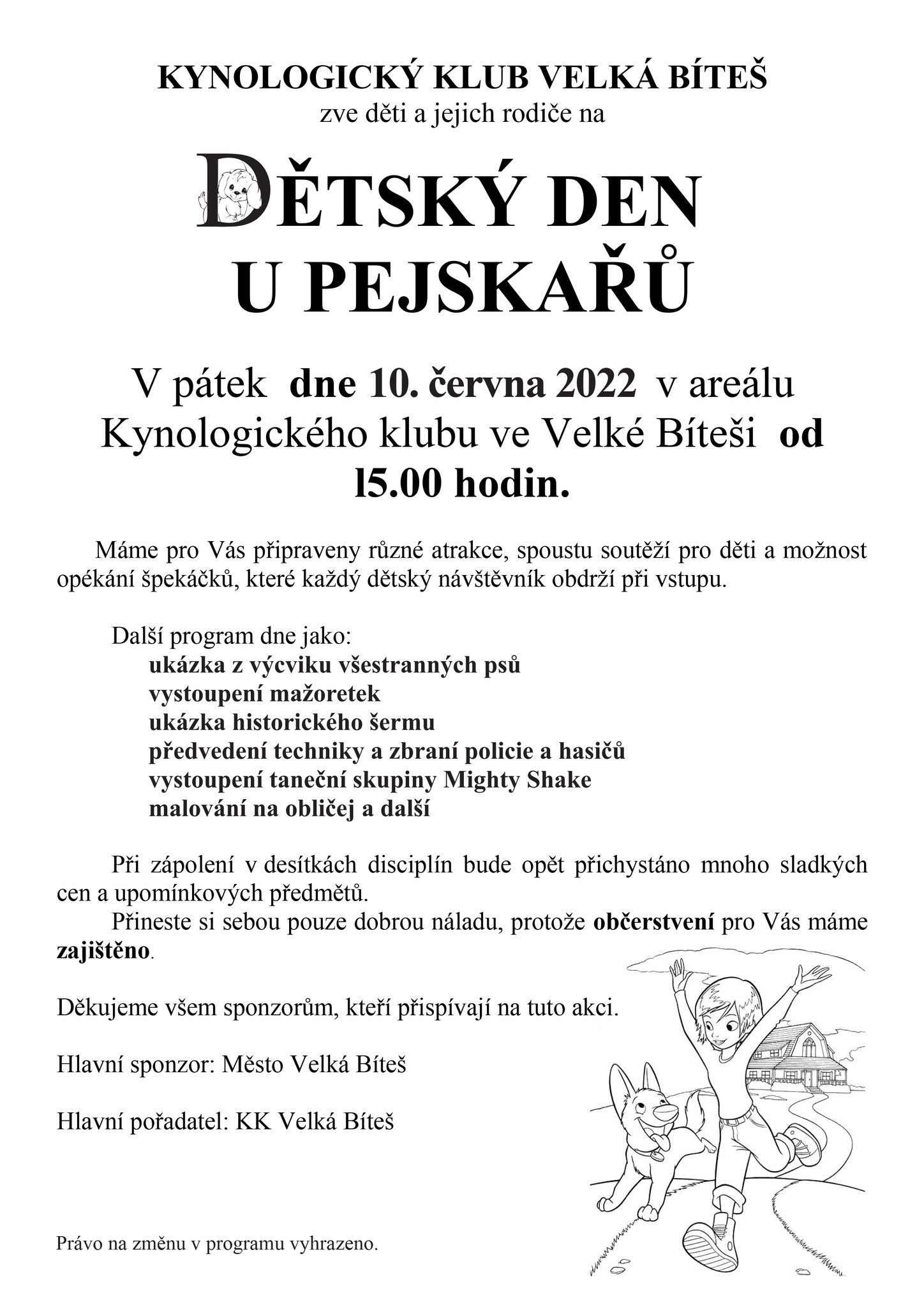 Dětský den u pejskařů