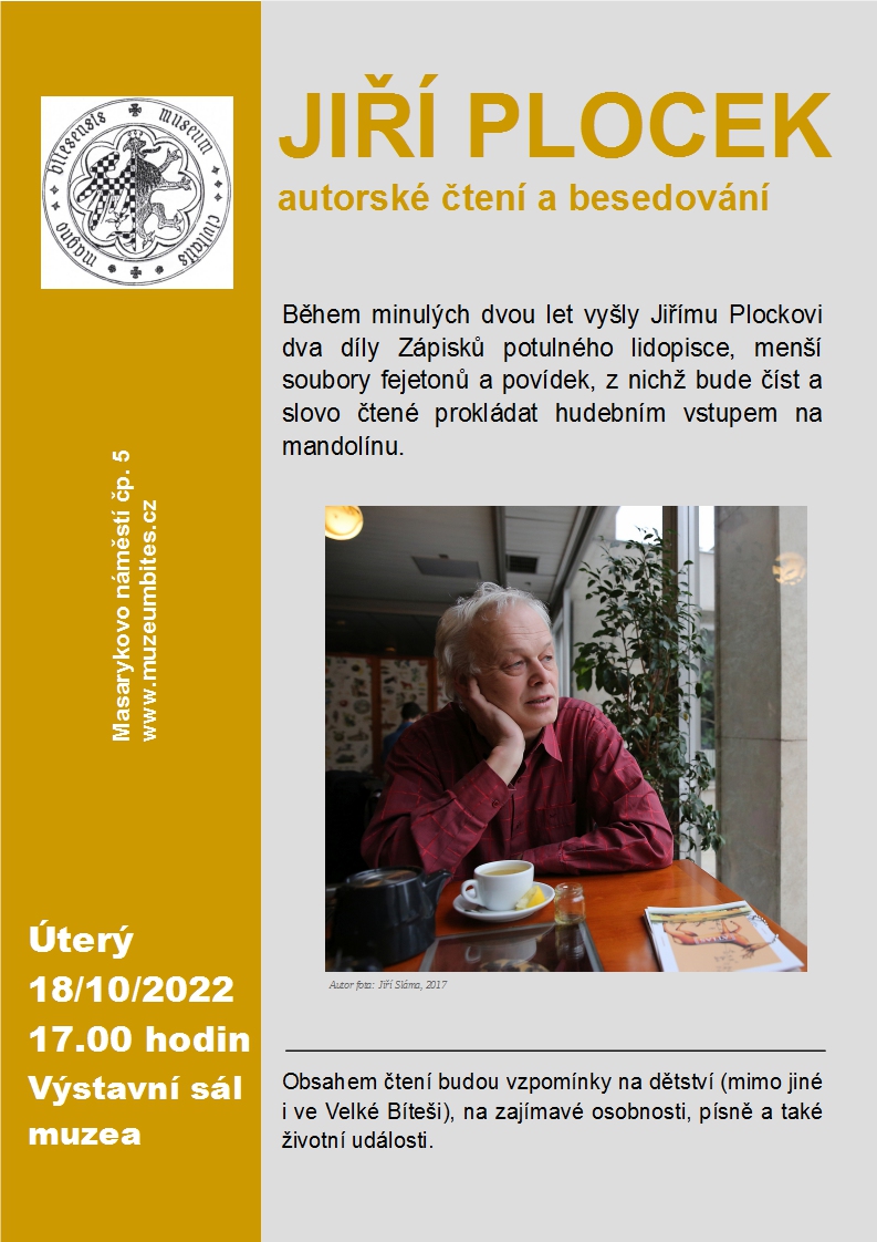 JIŘÍ PLOCEK - Autorské čtení a besedování