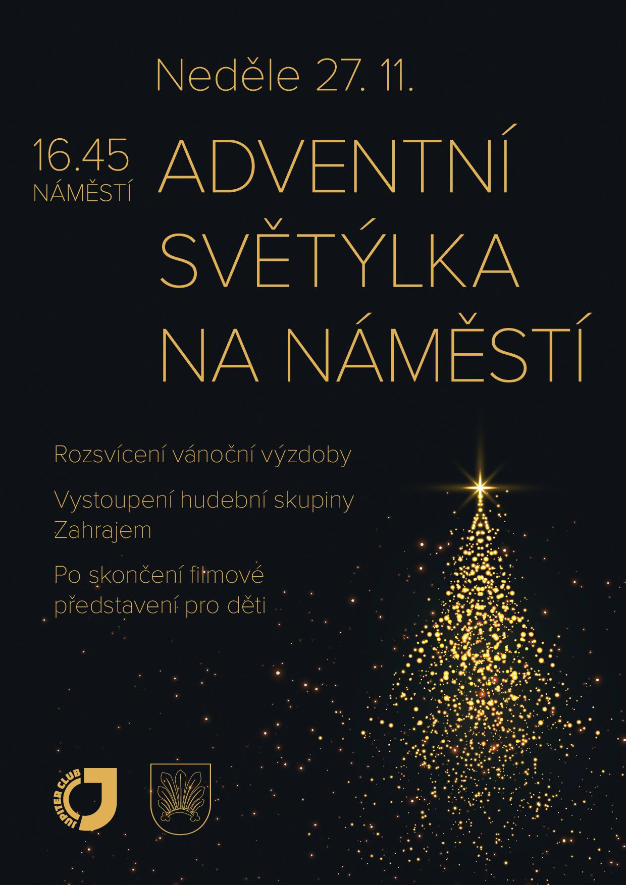 Adventní světýlka na náměstí