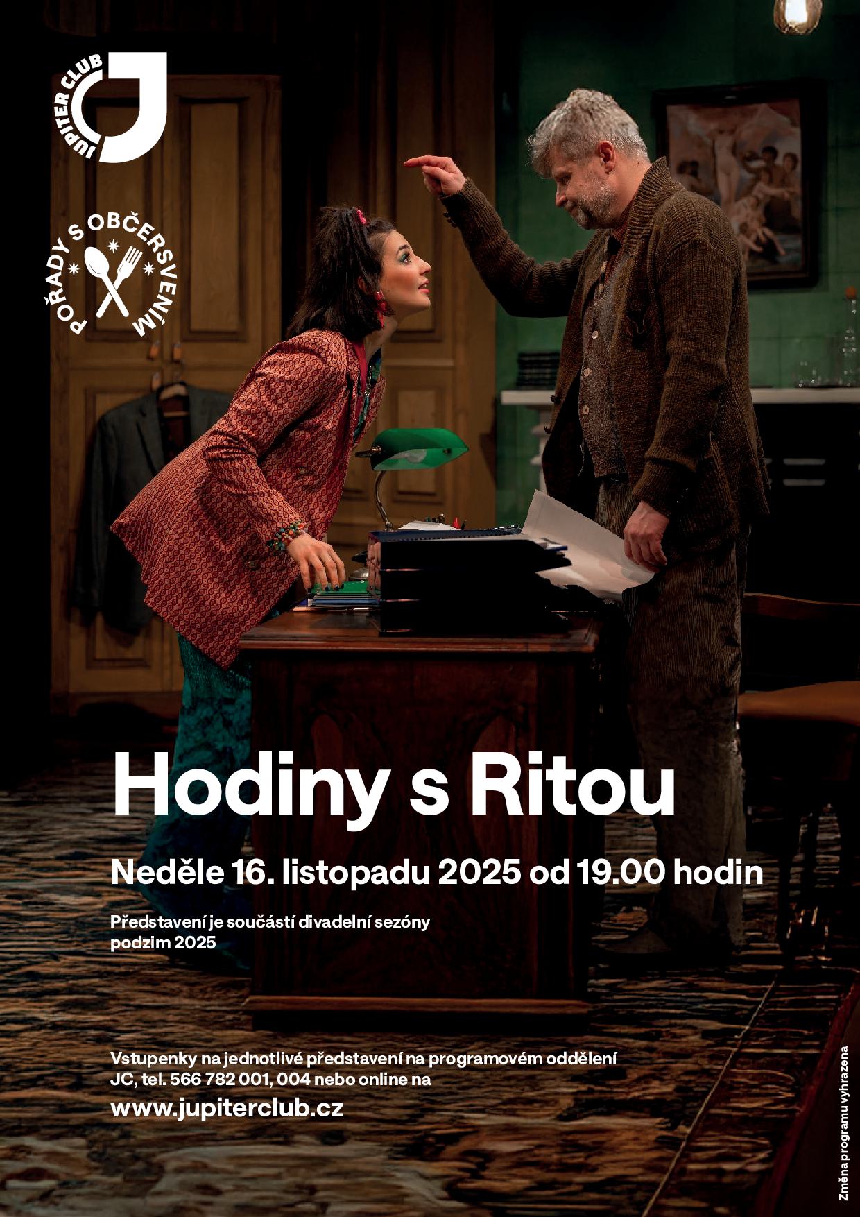 HODINY S RITOU - přeložené představení z 15. října 2025.