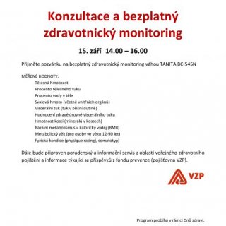 Konzultace a bezplatný zdravotnický monitoring