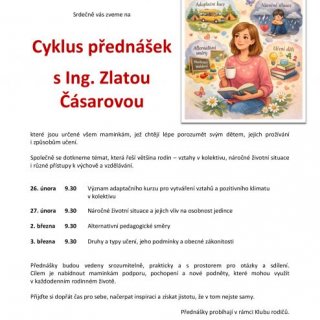 Cyklus přednášek s Ing. Zlatou Čásarovou