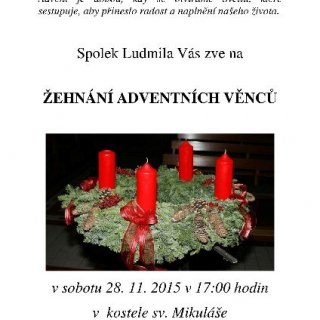 ŽEHNÁNÍ ADVENTNÍCH VĚNCŮ