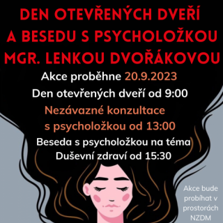 Den otevřených dveří a beseda s psycholožkou ve Vellmez...