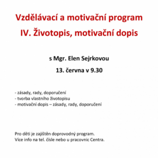 Životopis, motivační dopis