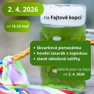 Zelené pivo na Fajtově kopci