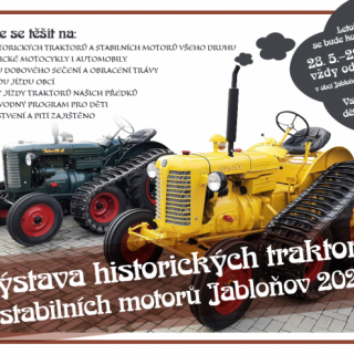 Výstava historických traktorů a stabilních motorů