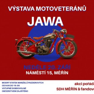 Výstava motoveteránů JAWA v Měříně