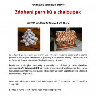Zdobení perníků a chaloupek