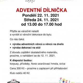 Adventní dílnička