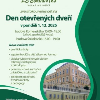 Den otevřených dveří v ZŠ Sokolovská