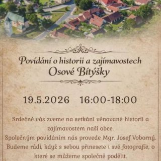 Povídání o historii a zajímavostech Osové Bítýšky