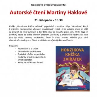 Autorské čtení Martiny Haklové