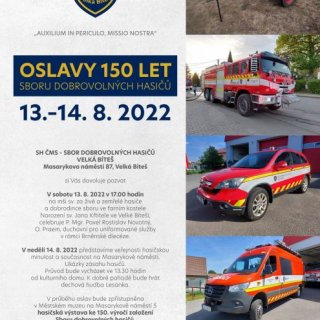 Oslavy 150 let SDH Velká Bíteš