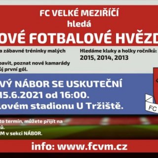FC Velké Meziříčí hledá nové fotbalové hvězdy!