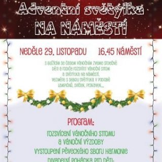 ADVENTNÍ SVĚTÝLKA NA NÁMĚSTÍ