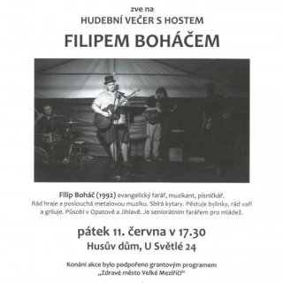 Hudební večer s hostem Filipem Boháčem