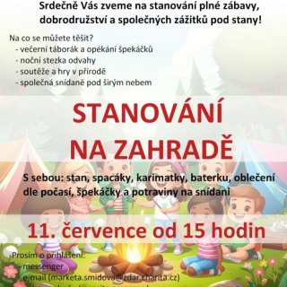 Stanování na zahradě
