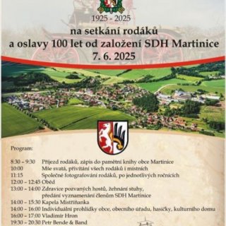 Setkání rodáků v Martinicích