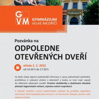 Odpoledne otevřených dveří