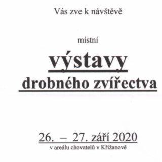 Výstava drobného zvířectva v Křižanově