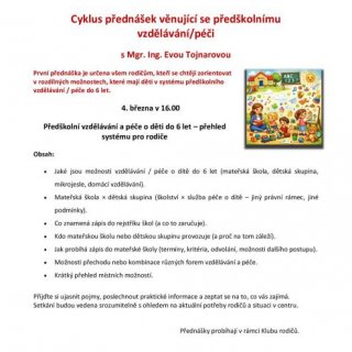 Předškolní vzdělávání a péče o děti do 6 let