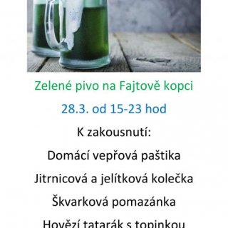 Zelené pivo na Fajtově kopci