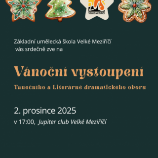 Vánoční vystoupení Tanečního a Literárné dramat. oboru