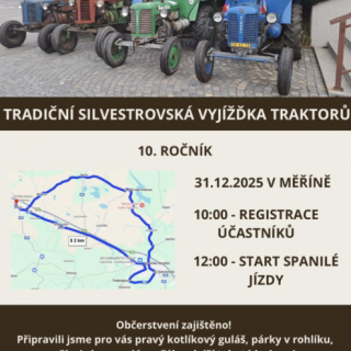 Tradiční silvestrovská vyjížďka traktorů