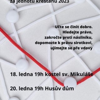 Týden motliteb za jednotu křesťanů 2023