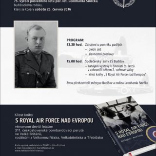 Křest knihy S Royal air force nad Evropou v Budišově